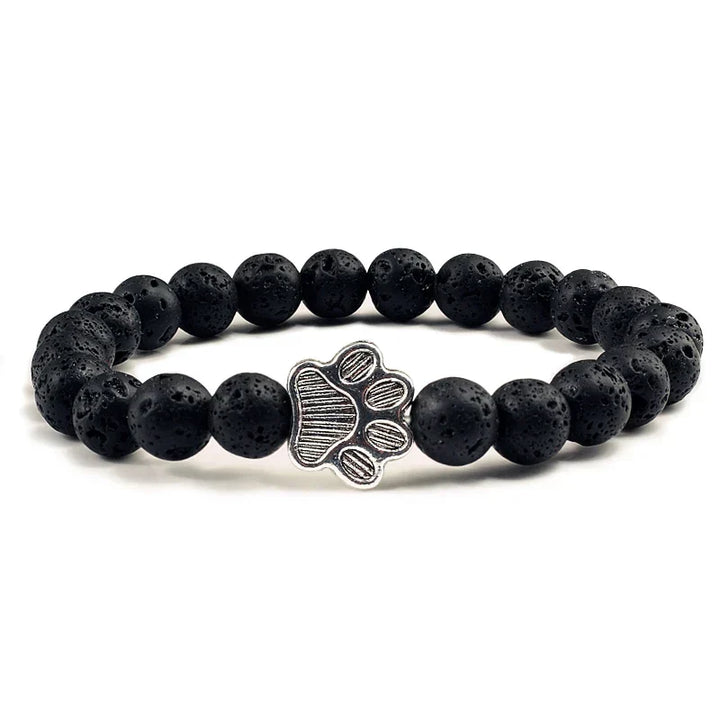 Pulseira de Contas com Pata – Pedras Naturais
