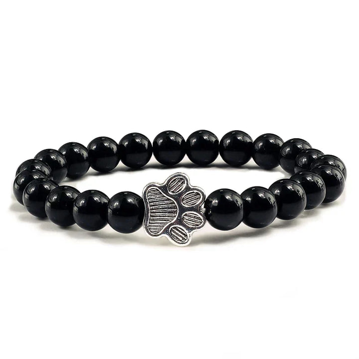 Pulseira de Contas com Pata – Pedras Naturais