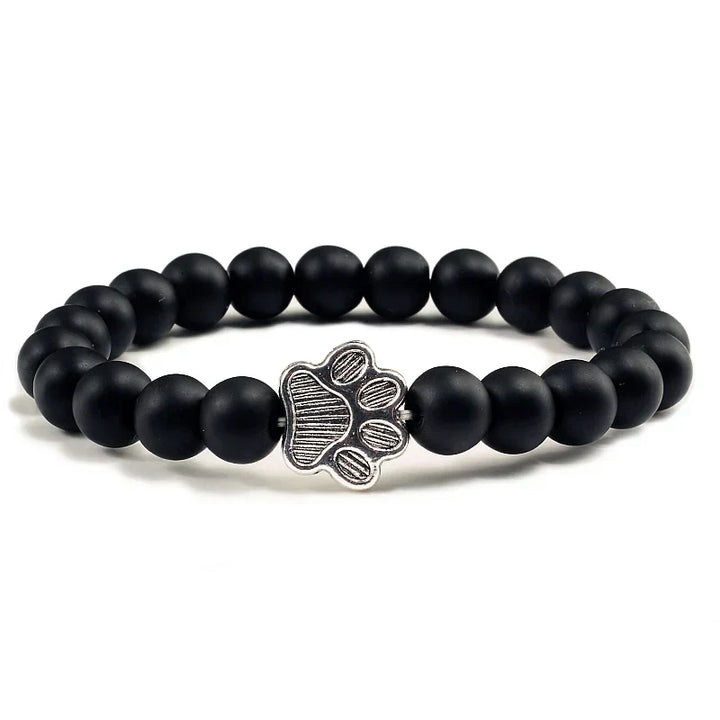 Pulseira de Contas com Pata – Pedras Naturais