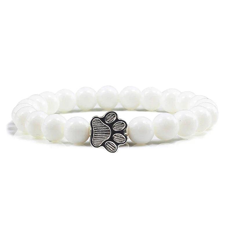 Pulseira de Contas com Pata – Pedras Naturais