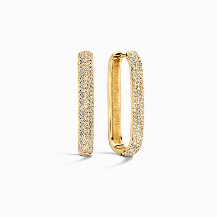 Argolas Grandes Pavé Icon | Ouro