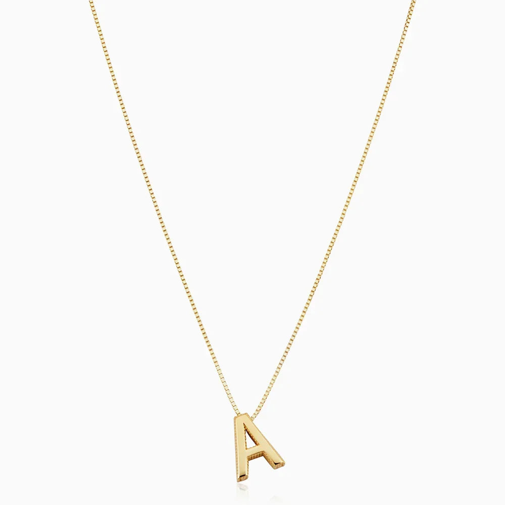Colar com Inicial Love Letter | Ouro Branco