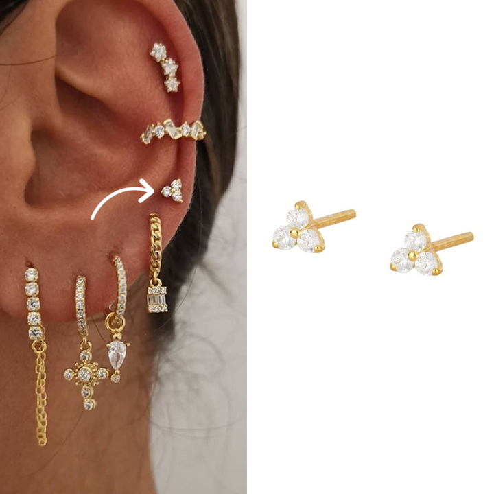 Conjunto de Brincos Amalfi, Aço 316L