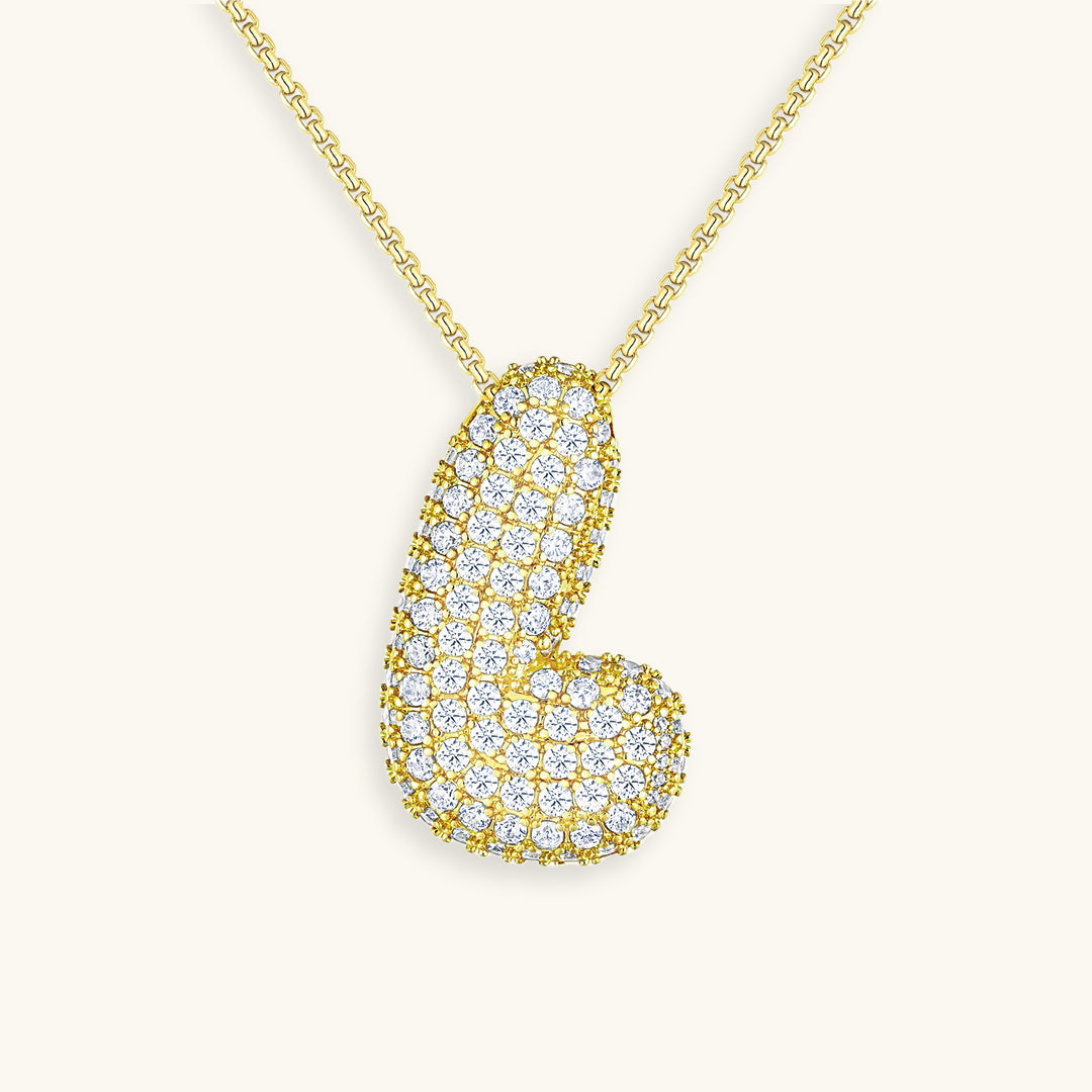 Colar Hailey com Inicial Bubble
