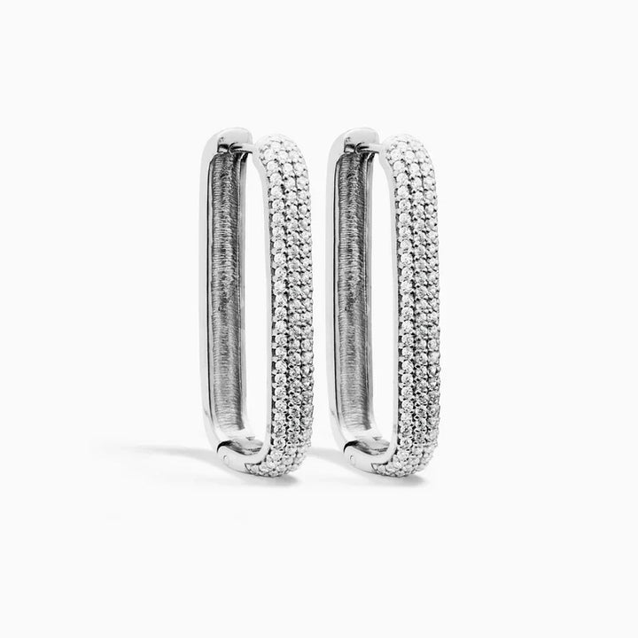 Argolas Pavé Grandes Icon | Ouro Branco