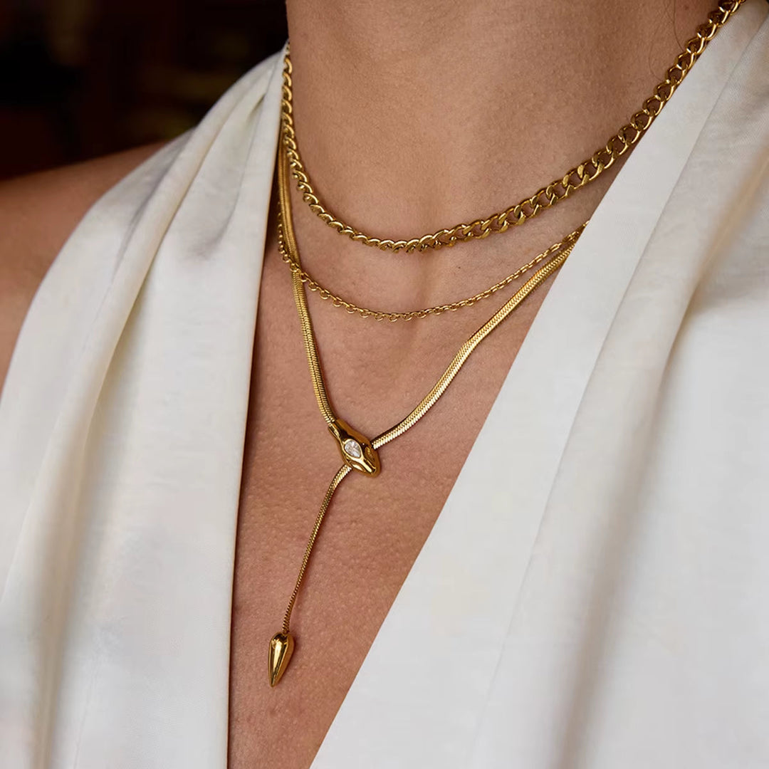Conjunto de Colares Serpente 18K