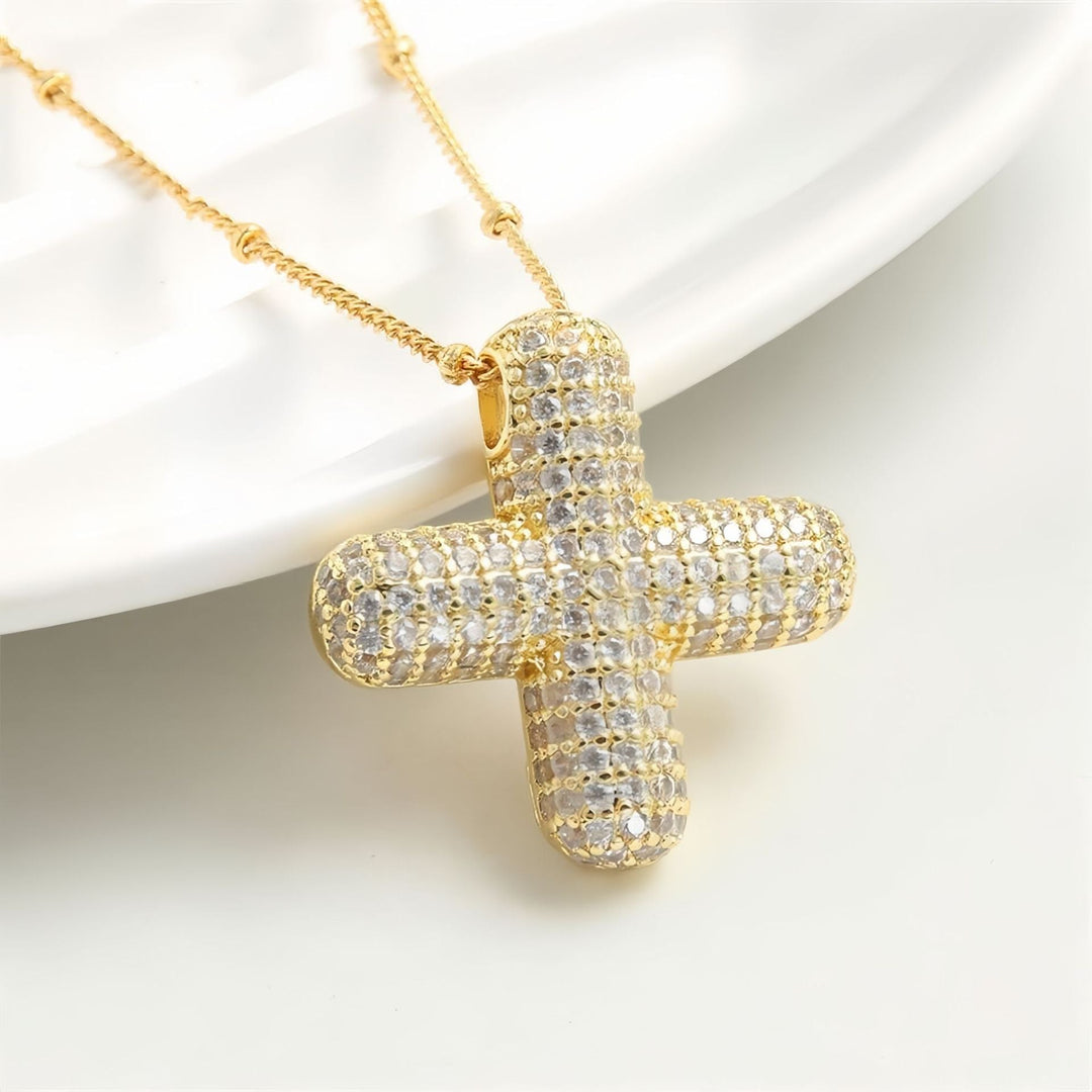 Colar Brilhante com Inicial Bubble A–Z