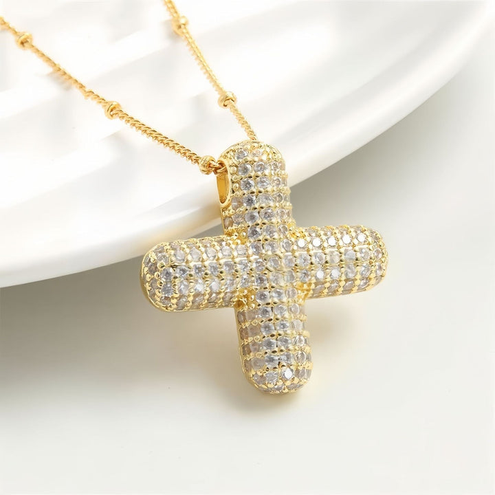 Colar Brilhante com Inicial Bubble A–Z