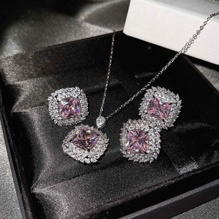 Conjunto Rosa Caelith Verdane | Ouro Branco