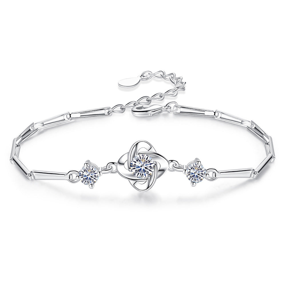 Conjunto Seren com Trevo de Quatro Folhas | Ouro Branco