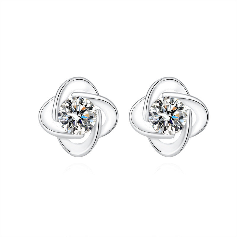 Conjunto Seren com Trevo de Quatro Folhas | Ouro Branco