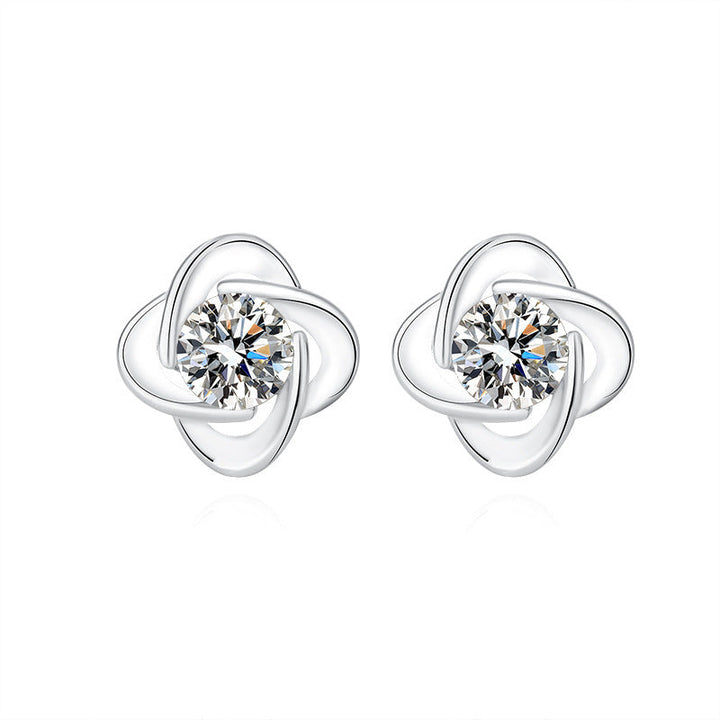Conjunto Seren com Trevo de Quatro Folhas | Ouro Branco