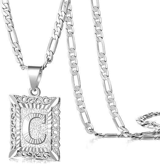 Colar com Letra Quadrada, Banhado a Ouro 18K