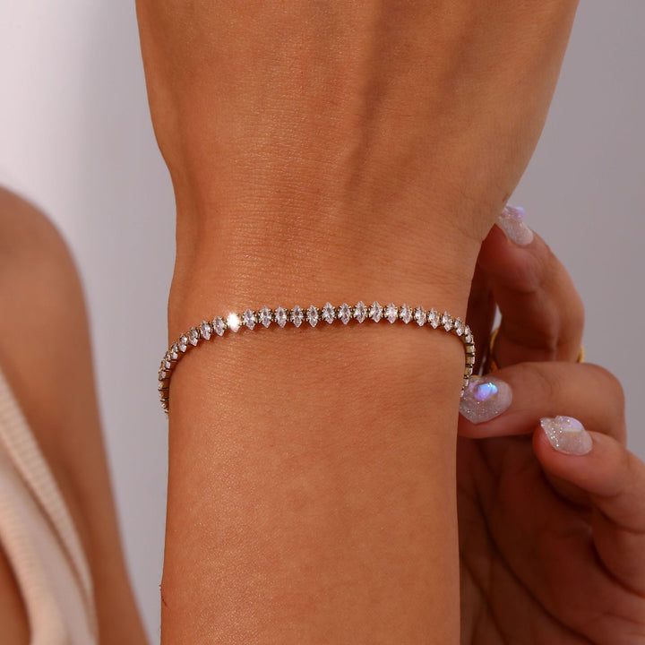 Pulseira Ténis Wisteria com Pedrinhas