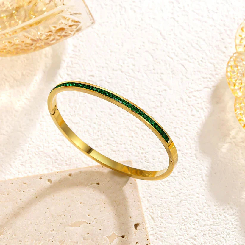 Pulseira Dourada e Verde