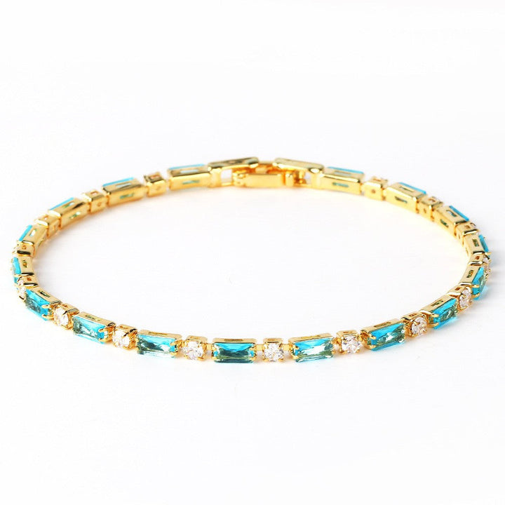 Pulseira Dourada Intemporal com Turquesa Natural