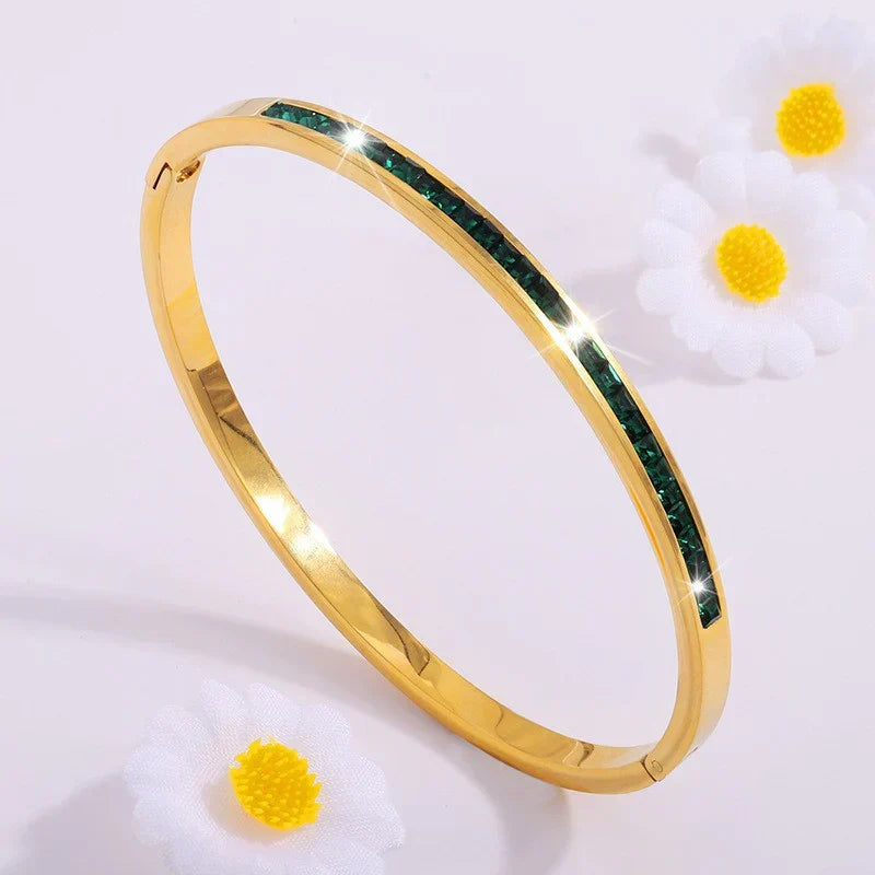 Pulseira Dourada e Verde