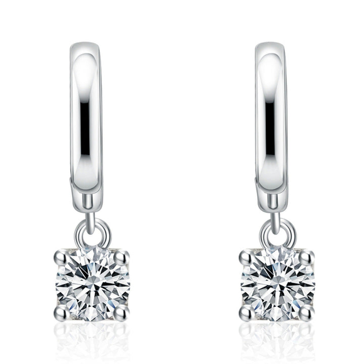 Brincos Pendentes Quadrados Aurora | Ouro Branco