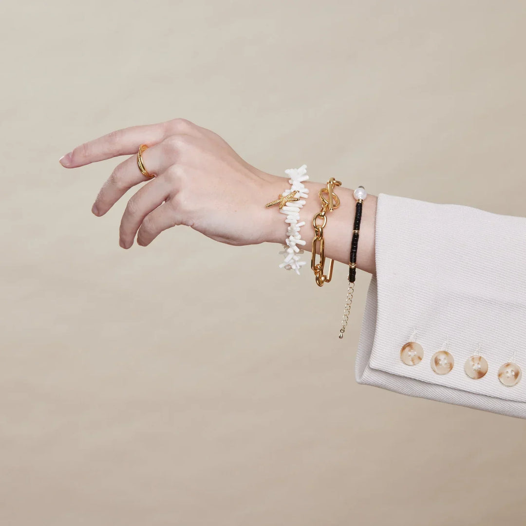 Pulseira de Elos com Fecho em T | Ouro