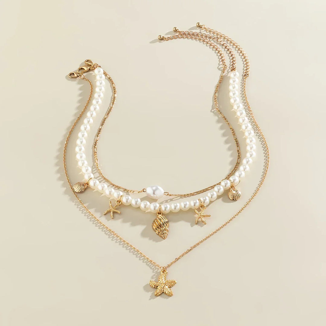 Choker de Pérolas Sonhos de Estrela-do-Mar