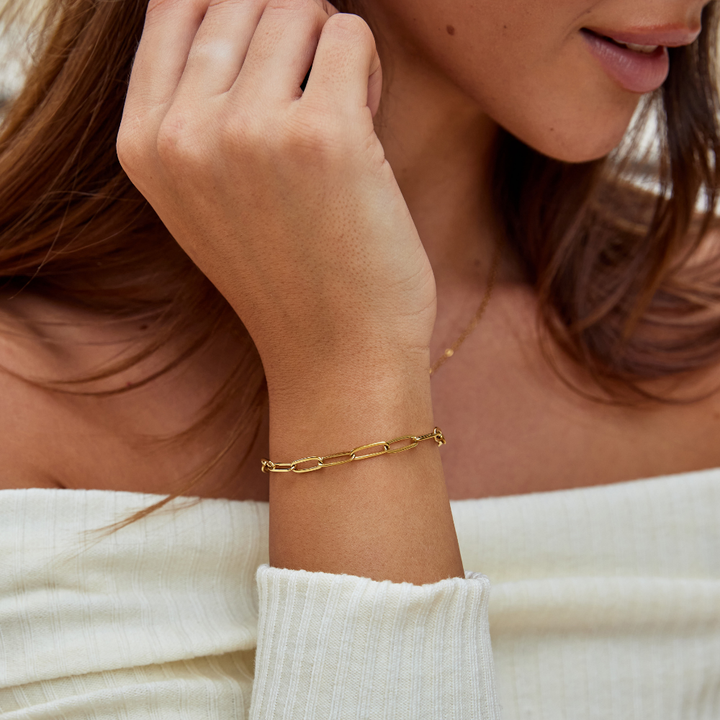 Pulseira Dourada Clip