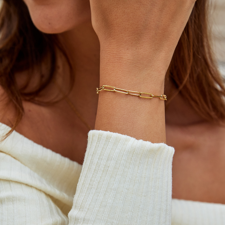 Pulseira Dourada Clip