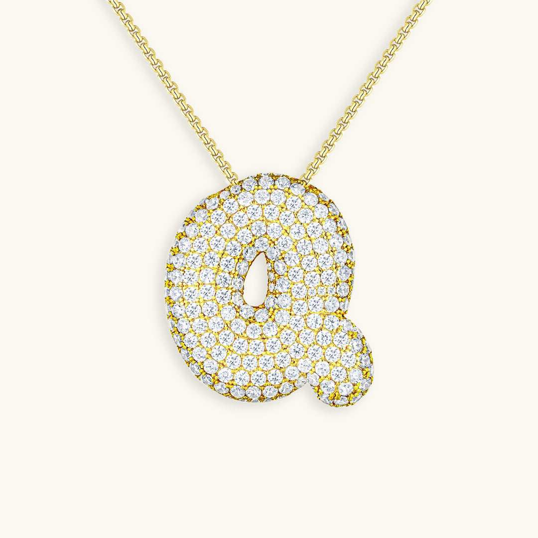 Colar Hailey com Inicial Bubble