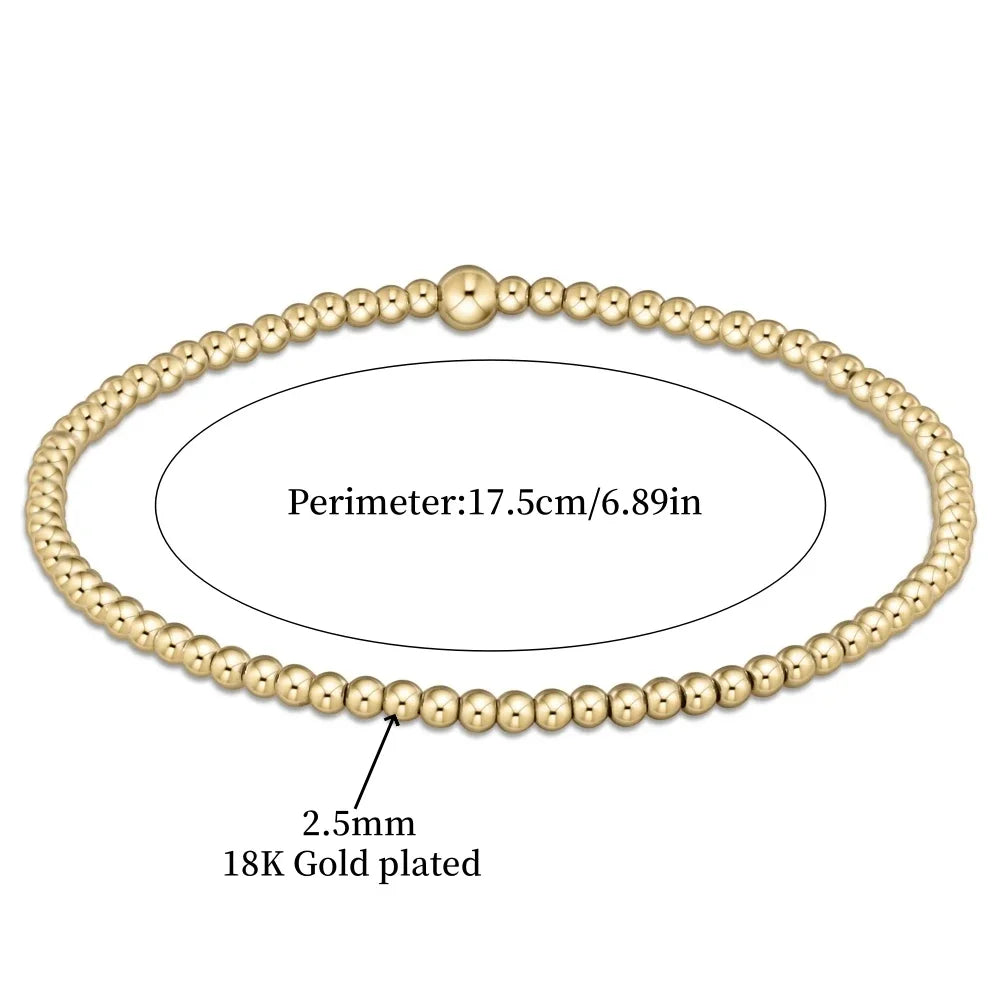 Pulseira de contas elegante com turquesa, ouro 18K