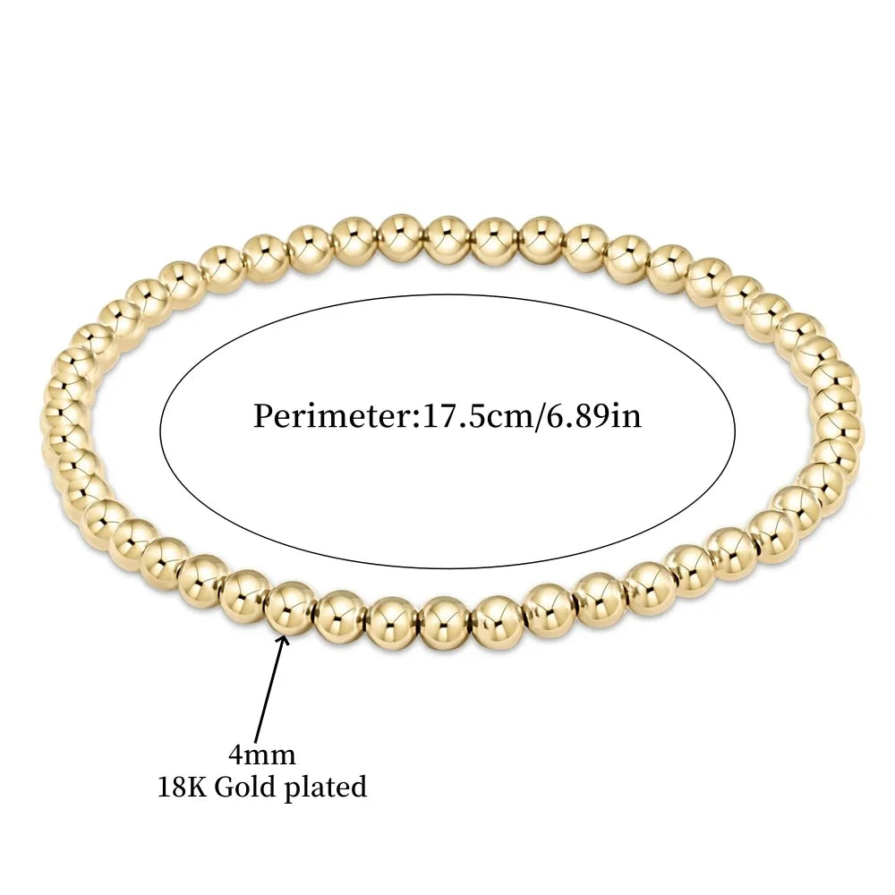 Pulseira de contas elegante com turquesa, ouro 18K
