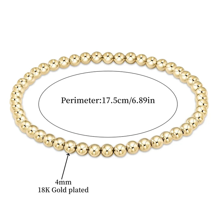 Pulseira de contas elegante com turquesa, ouro 18K