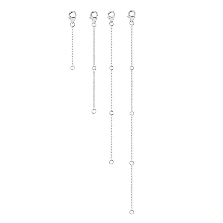 Conjunto de 4 Correntes de Extensão para Colar (5–20 cm)