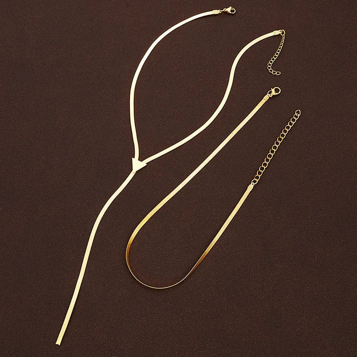 Colar Choker em Forma de Y