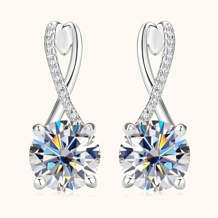 Argolas Huggie com Gota de Cristal