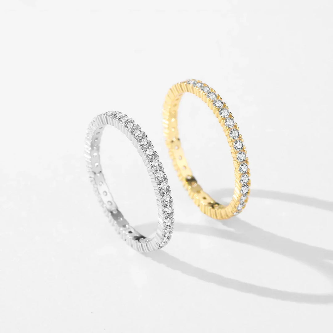 Anel Minimalista Radiante Eternity