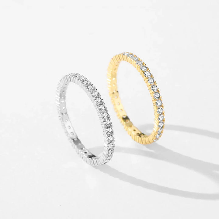 Anel Minimalista Radiante Eternity