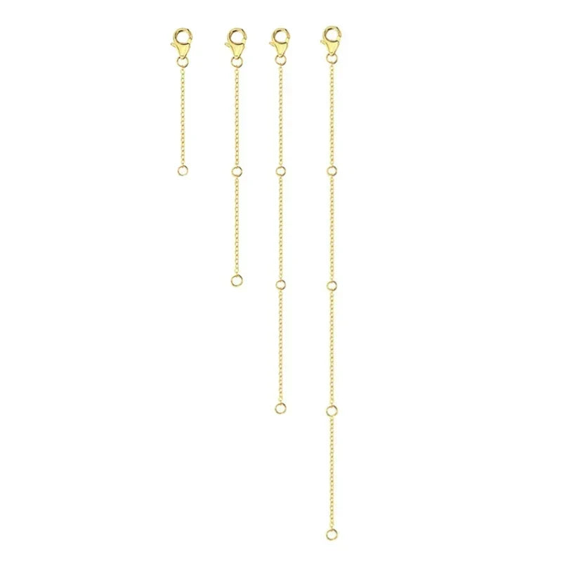 Conjunto de 4 Correntes de Extensão para Colar (5–20 cm)