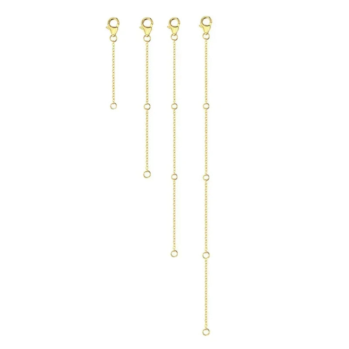 Conjunto de 4 Correntes de Extensão para Colar (5–20 cm)