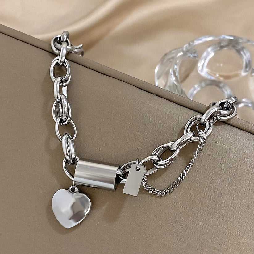 Pulseira Maciça Heartened | Ouro
