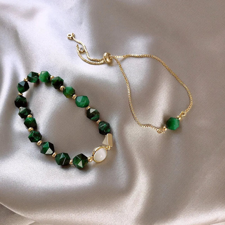 Conjunto de Pulseiras Verde Elegante