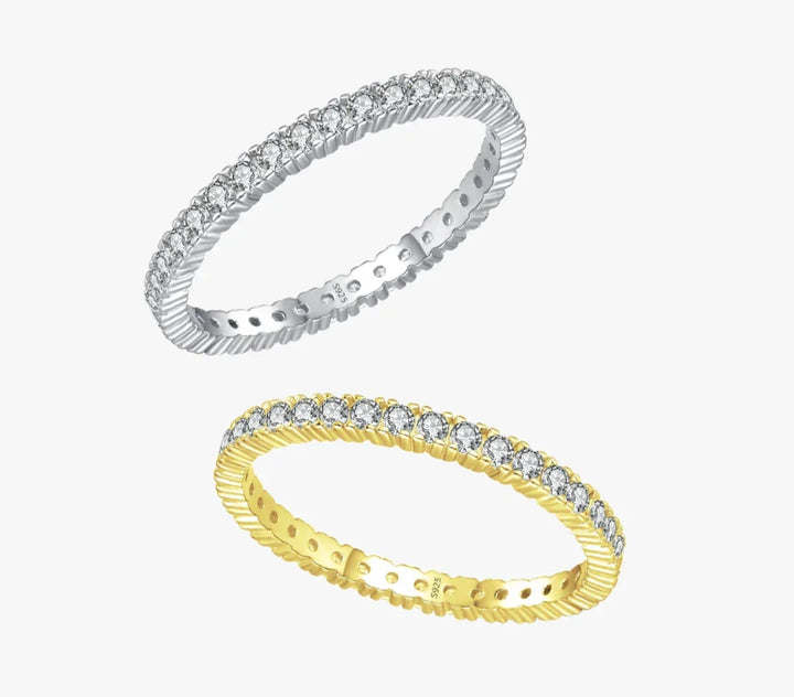 Anel Minimalista Radiante Eternity