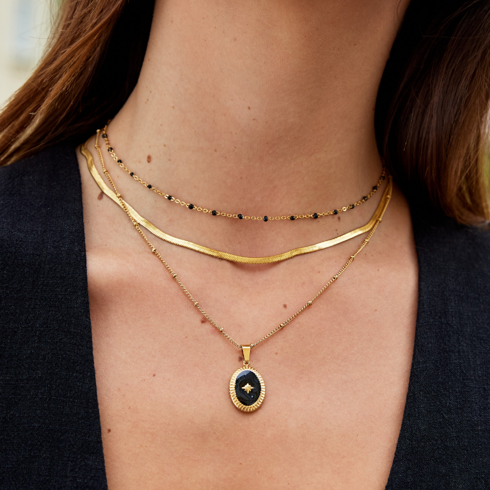 Colar Dourado com Corrente Cobra