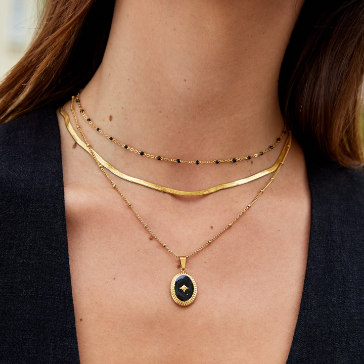 Colar Dourado com Corrente Cobra