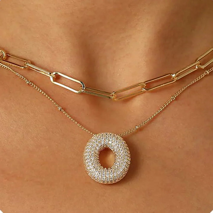 Colar Brilhante com Letra A–Z