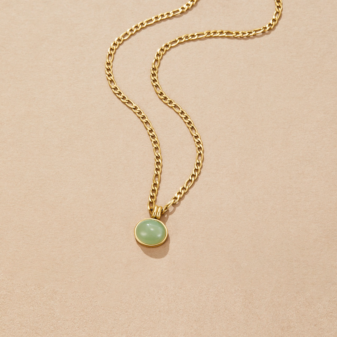 Colar Liza com Pendente de Jade