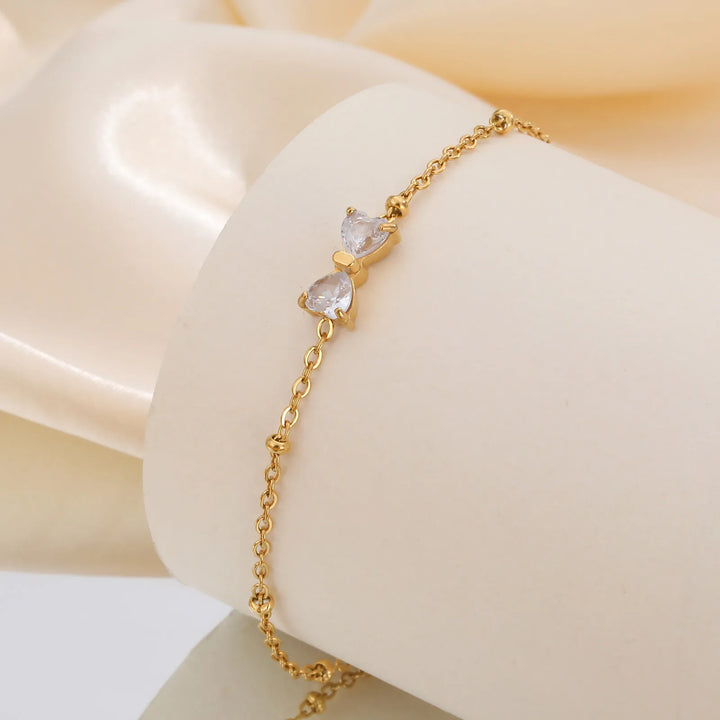 Pulseira Brilhante Elegante com Pendentes de Cristal