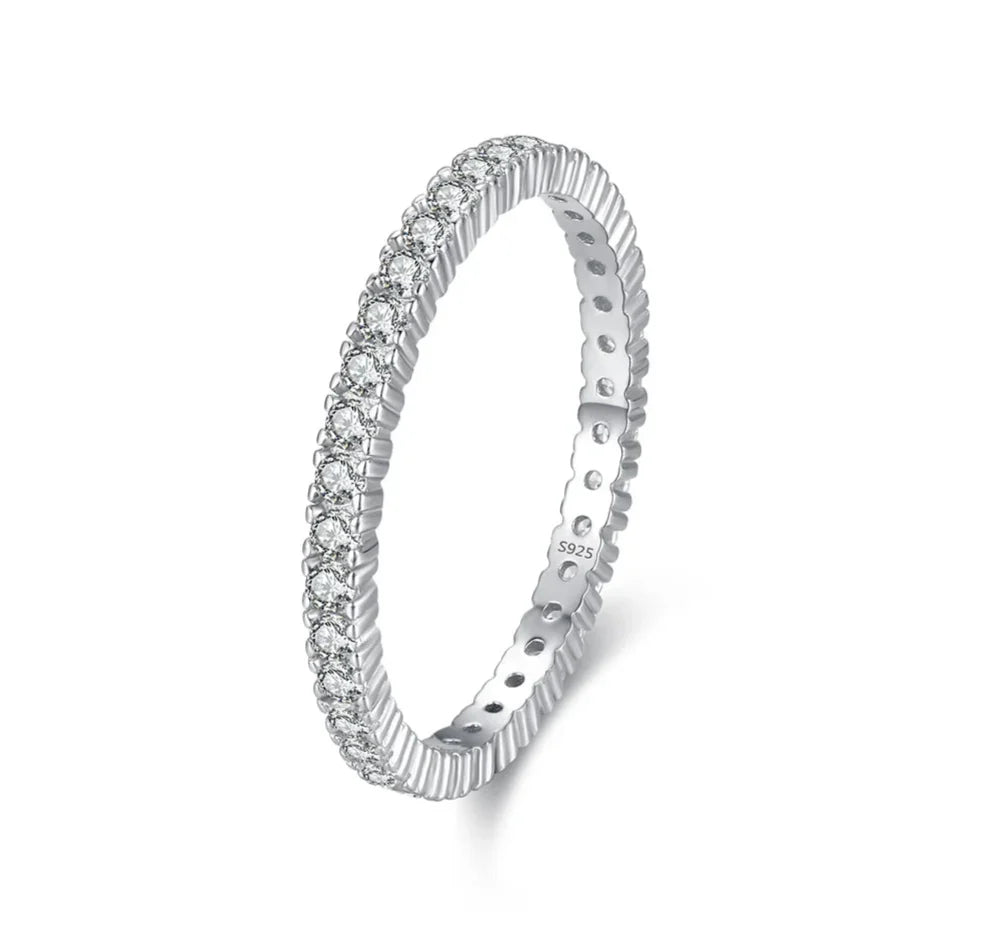Anel Minimalista Radiante Eternity