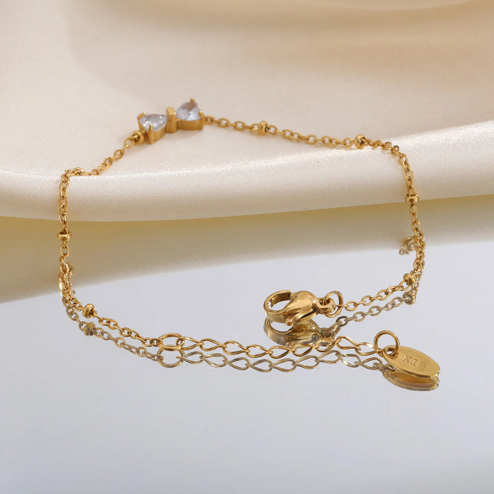 Pulseira Brilhante Elegante com Pendentes de Cristal