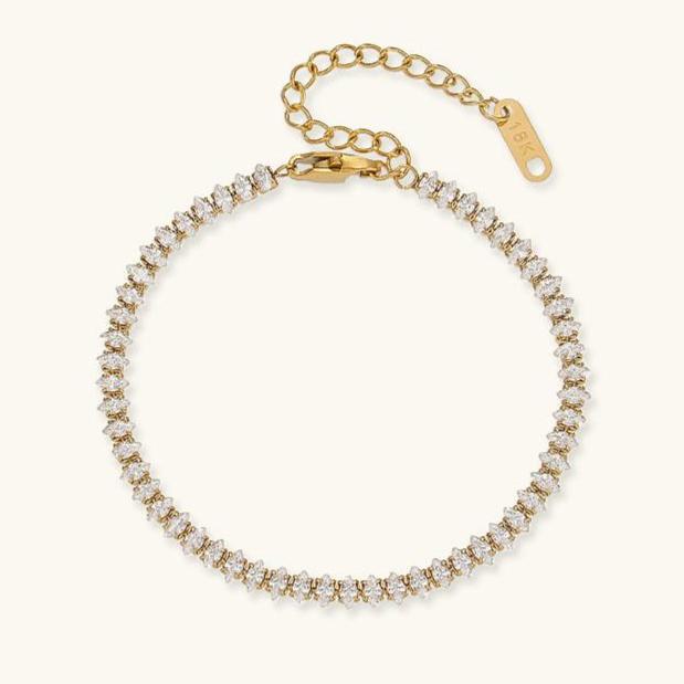 Pulseira Ténis Wisteria com Pedrinhas