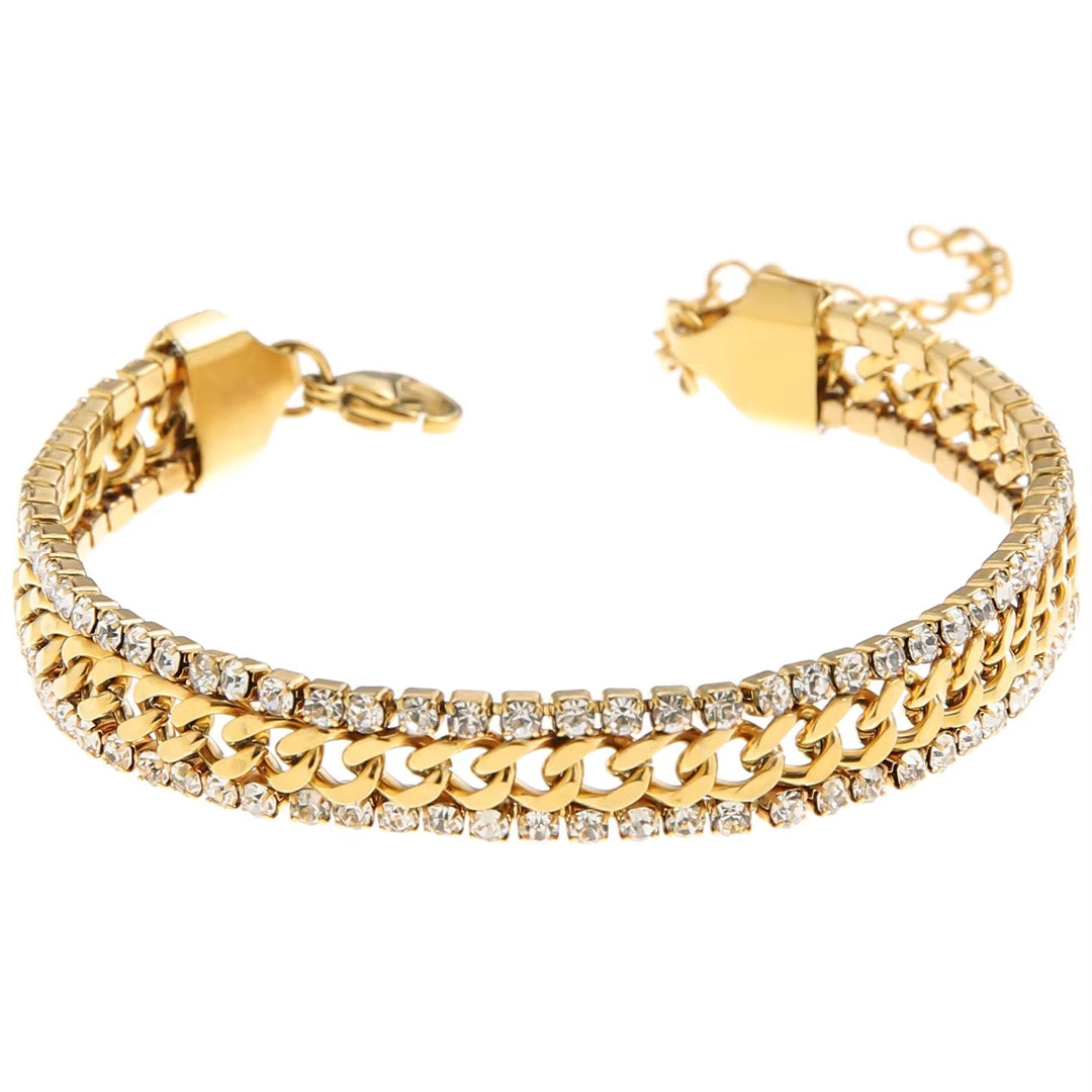 Pulseira Ténis, Banhada a Ouro 18K