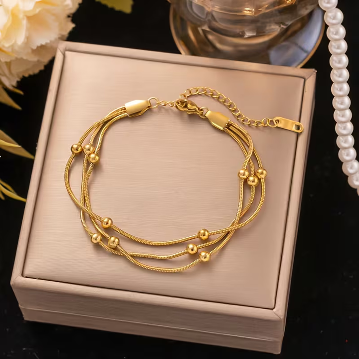 Pulseira de Contas com Serpente